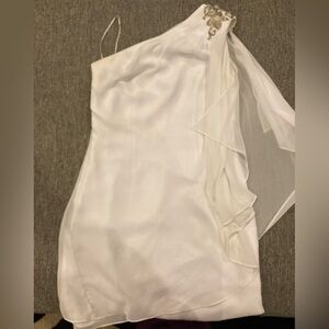 Vintage homecoming one shoulder dress